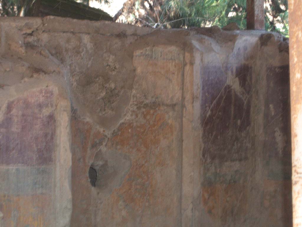 I.6.16 Pompeii. May 2005. Centre of north wall, from rear entrance