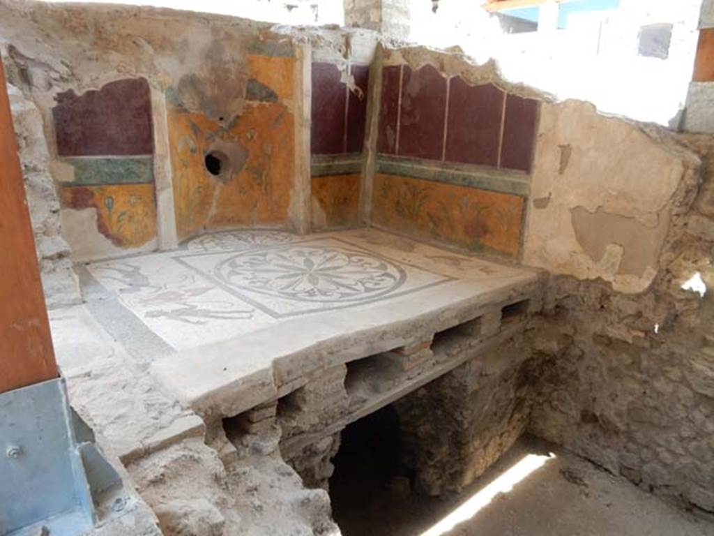 I.6.16 Pompeii. May 2017. Calidarium of the baths’ area, showing under floor construction.
Photo courtesy of Buzz Ferebee.

