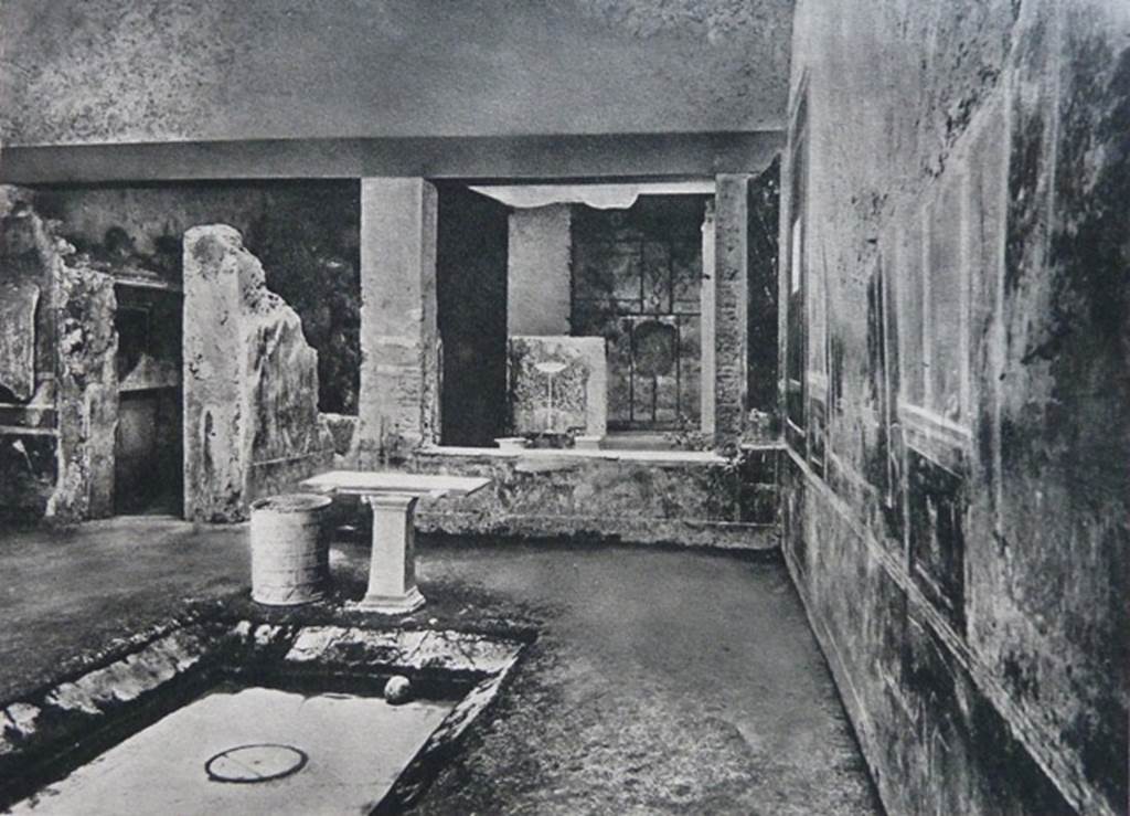 I.7.3 Pompeii. Old undated photograph. Looking south across atrium to rear rooms.