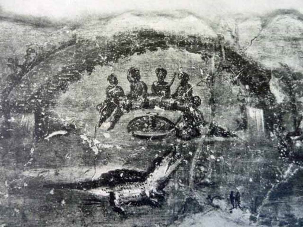 I.7.12 Pompeii. Detail from painted panel on inside of west side of summer triclinium.