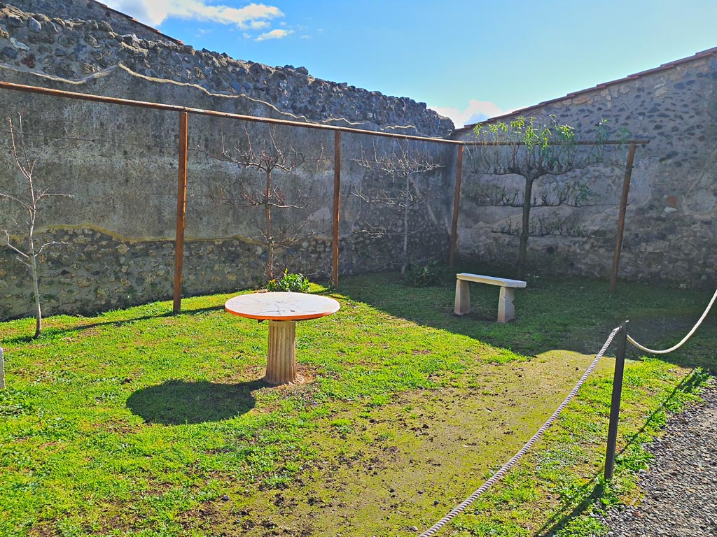 I.7.12 Pompeii. March 2024. Looking south across east side of garden area. Photo courtesy of Giuseppe Ciaramella.