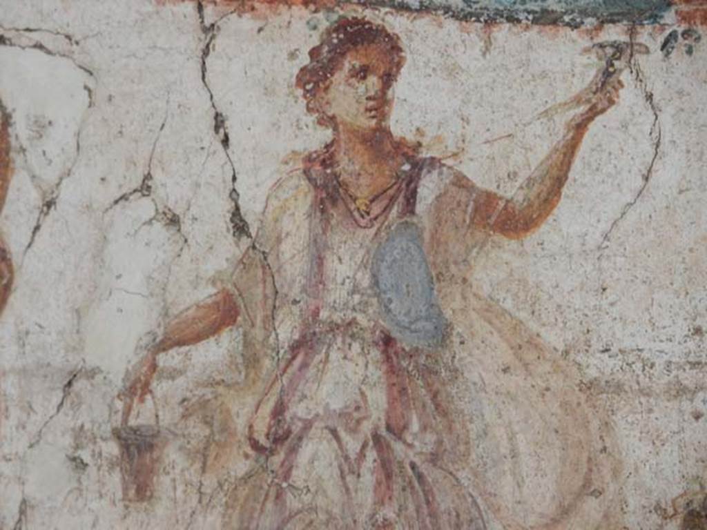 I.8.8 Pompeii. May 2015. Detail of Bacchus . Photo courtesy of Buzz Ferebee.