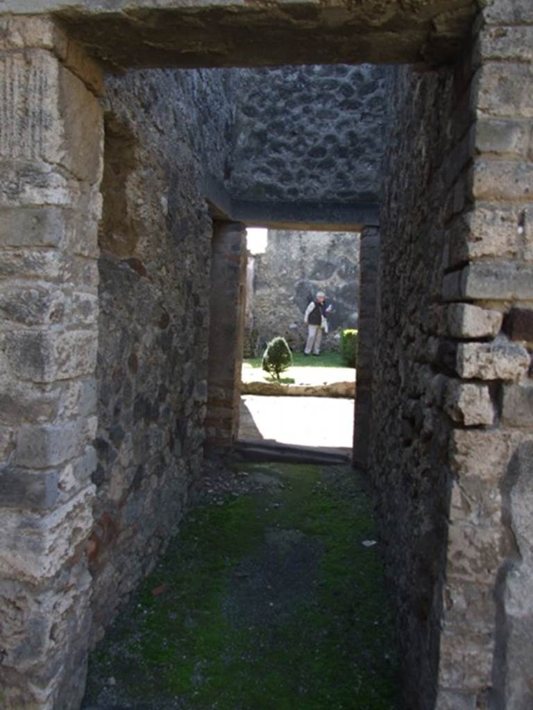 I.8.9 Pompeii.  March 2009. Room 6. Corridor or andron, leading to room 7 and portico of garden.