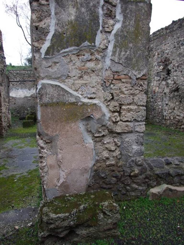 I.8.14 Pompeii. December 2007.  Room 6.  Garden area.  West wall.