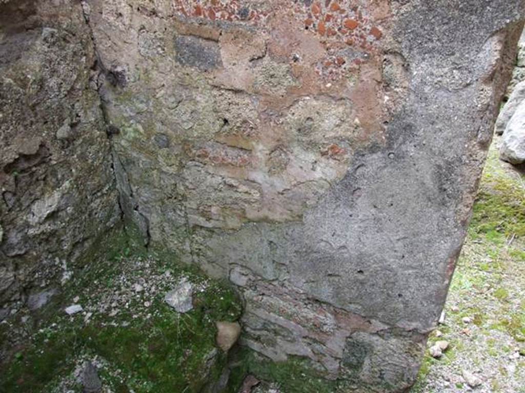 I.9.3 Pompeii. March 2009.  Room 8. Latrine.  West wall.