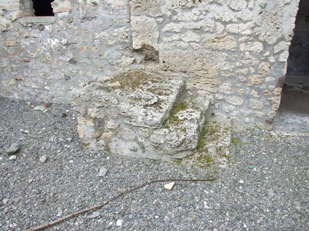 I.9.3 Pompeii. March 2009. Room 1. Atrium. Stairs to upper floor against east wall.