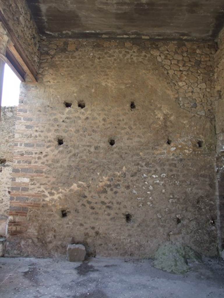 I.9.5 Pompeii. March 2009. Room 12. West wall of north portico.