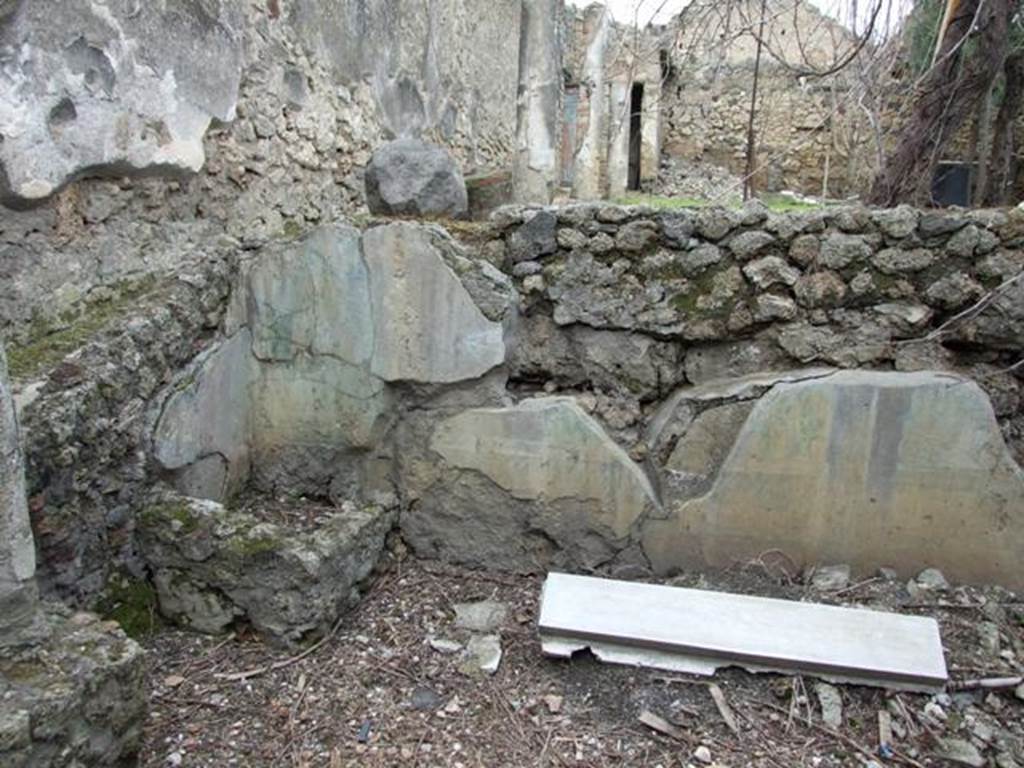 I.9.14 Pompeii. March 2009. Room 2. Garden wall between Upper and Lower garden.

