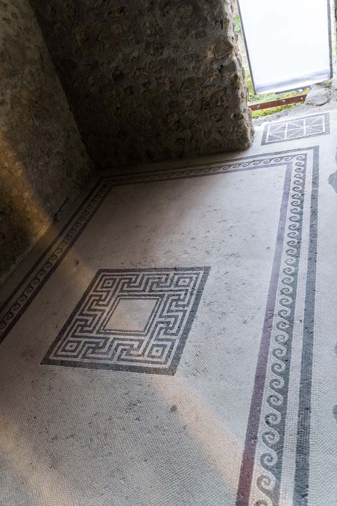 I.10.4 Pompeii. April 2022. Room 47, looking west across flooring. Photo courtesy of Johannes Eber.

