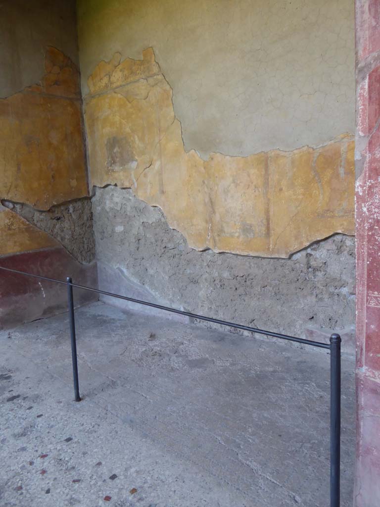 I.10.4 Pompeii. May 2012. Alcove 23. south wall. Painting of theatrical masks. 
Photo courtesy of Buzz Ferebee.
