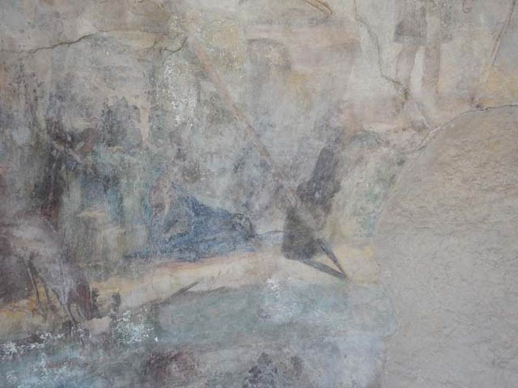 I.10.4 Pompeii. December 2018. Alcove 22, with wall painting of Diana and Actaeon. Photo courtesy of Aude Durand.

