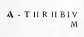 T{e}rebium [CIL IV, 7402]
See Notizie degli Scavi di Antichità, 1913, (p.253)
