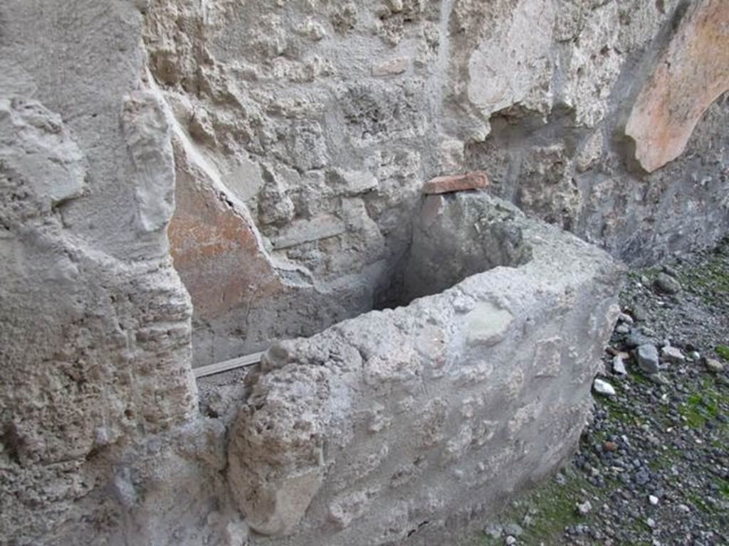 I.11.2 Pompeii. December 2007. East wall with water basin in north-east corner.