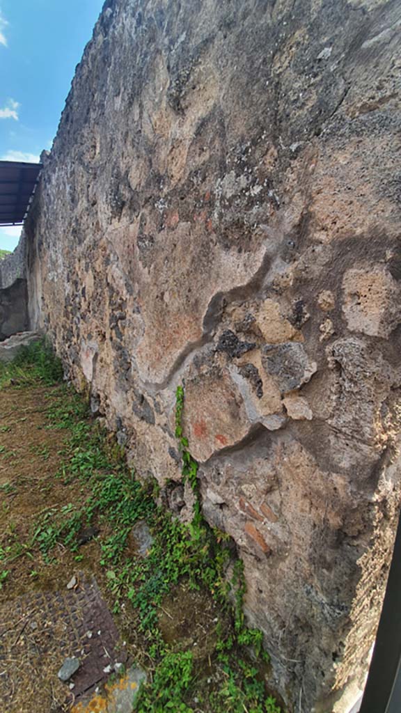 I.11.10 Pompeii. July 2021. 
Looking east along south wall, from entrance doorway. 
Foto Annette Haug, ERC Grant 681269 DÉCOR. 

