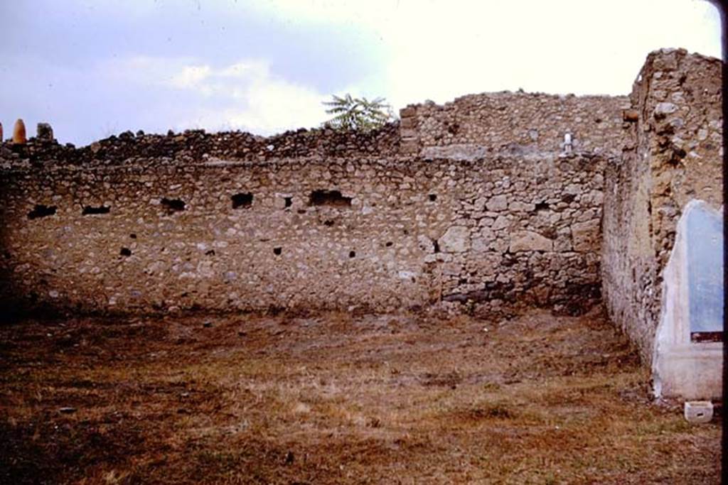 I.11.12 Pompeii. 1964. East wall of vineyard/garden. Photo by Stanley A. Jashemski.
Source: The Wilhelmina and Stanley A. Jashemski archive in the University of Maryland Library, Special Collections (See collection page) and made available under the Creative Commons Attribution-Non Commercial License v.4. See Licence and use details.
J64f1974
