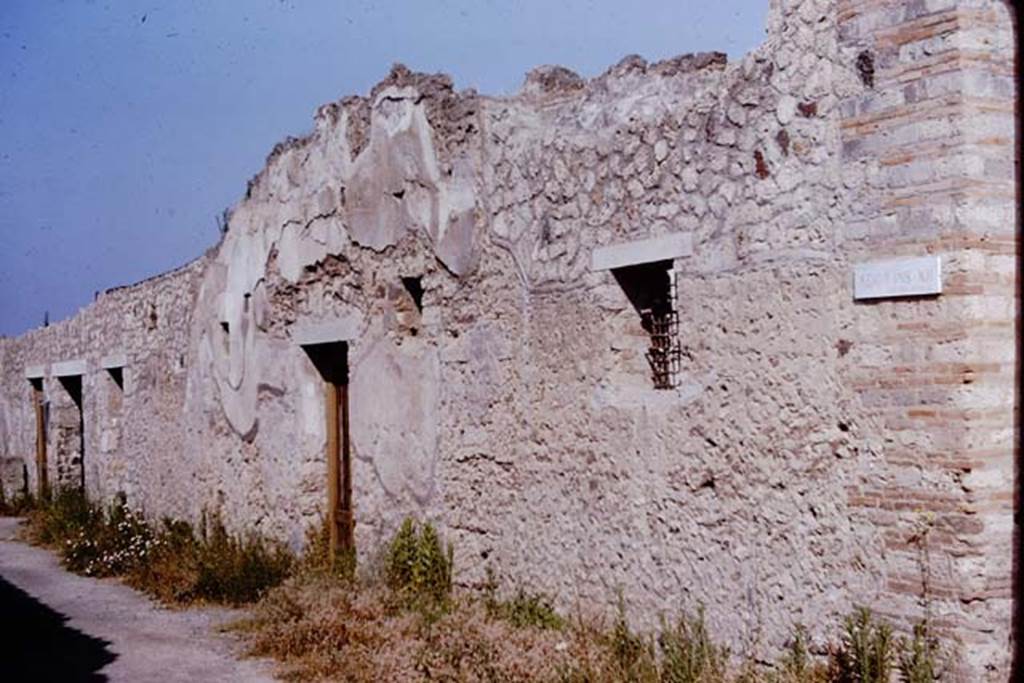 I.12.8 Pompeii. 1964. Looking west to entrance doorway and windows, on north side of Via di Castricio. Photo by Stanley A. Jashemski.
Source: The Wilhelmina and Stanley A. Jashemski archive in the University of Maryland Library, Special Collections (See collection page) and made available under the Creative Commons Attribution-Non Commercial License v.4. See Licence and use details.
J64f1846  
