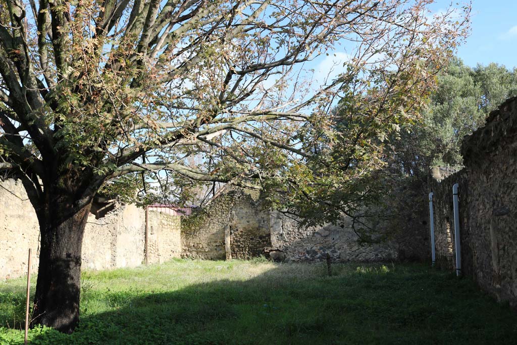 1.12.14 Pompeii. December 2018. Looking east across plot, from entrance doorway. Photo courtesy of Aude Durand.