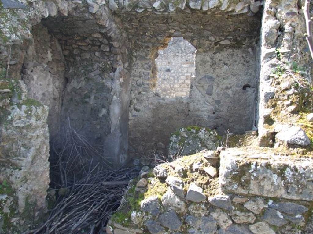 I.12.15 Pompeii. March 2009. Room 9, latrine, next to staircase in south-west corner. Looking west.