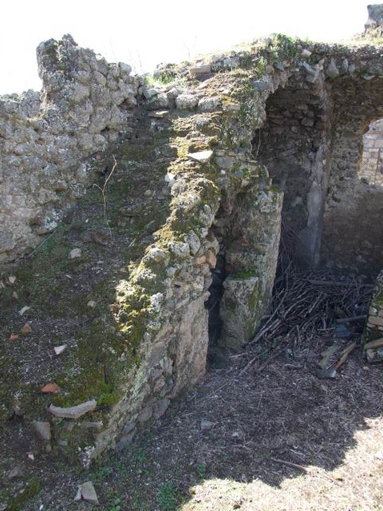 I.12.15 Pompeii.  March 2009. Staircase, with small cupboard, and latrine.