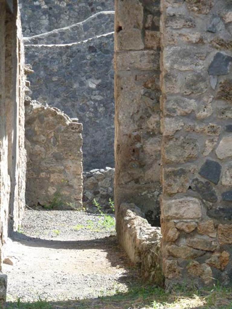 I.13.4 Pompeii. September 2015. Looking south along corridor, on east side of garden area.