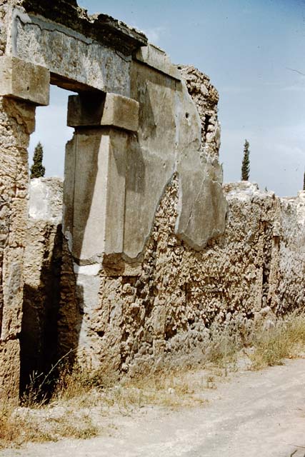 I.13.12 Pompeii. 1964. Looking south to plaster-cast of inside entrance door. Photo by Stanley A. Jashemski.  
Source: The Wilhelmina and Stanley A. Jashemski archive in the University of Maryland Library, Special Collections (See collection page) and made available under the Creative Commons Attribution-Non Commercial License v.4. See Licence and use details.
J64f1645
