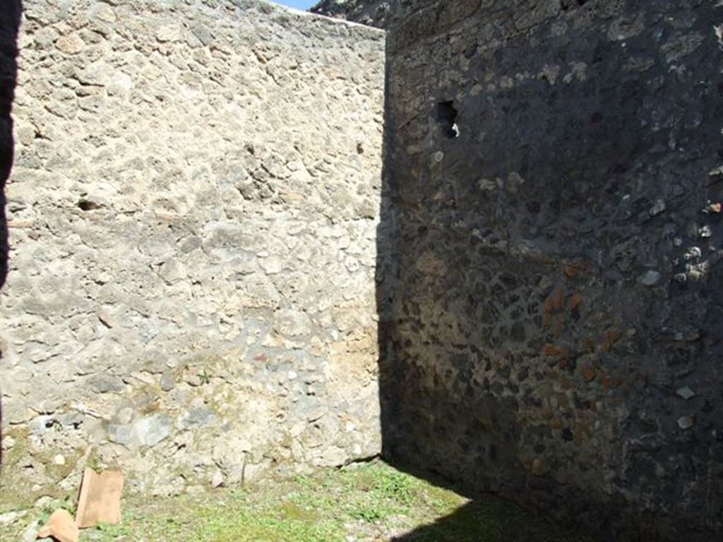 I.13.15 Pompeii. March 2009. North-east corner of small garden at rear?  