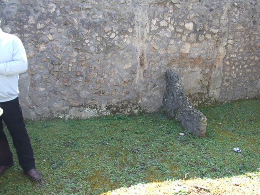 I.13.16 Pompeii.  March 2009.  South wall and remains of room walls.