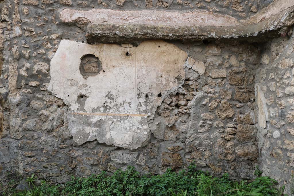 I.14.5 Pompeii. December 2018. Looking towards wall with painted decoration. Photo courtesy of Aude Durand.

