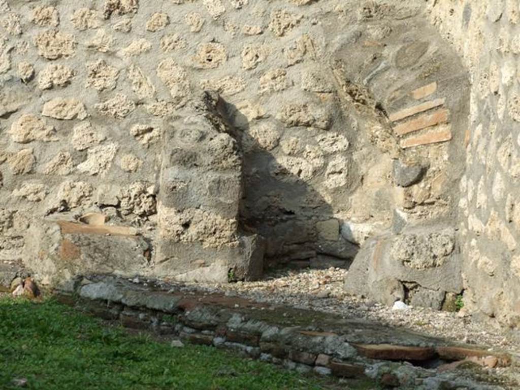 I.14.5  Pompeii. December 2007. Remains of structure in north-east corner, taken from I.14.4.