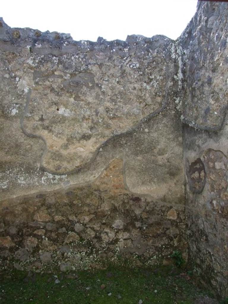 I.14.7 Pompeii.  March 2009.  Cubiculum.  South wall and south west corner.

