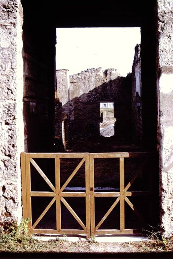 I.15.3 Pompeii. 1968. House of Ship Europa, exterior façade on west (right) of entrance doorway.   Photo courtesy of Anne Laidlaw.
American Academy in Rome, Photographic Archive. Laidlaw collection _P_68_3_36.
