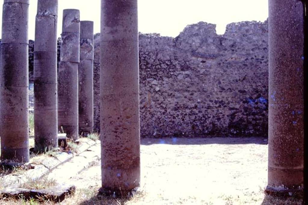 I.16.2 Pompeii. 1974. Looking south across pseudoperistyle. Photo by Stanley A. Jashemski.   
Source: The Wilhelmina and Stanley A. Jashemski archive in the University of Maryland Library, Special Collections (See collection page) and made available under the Creative Commons Attribution-Non Commercial License v.4. See Licence and use details. J74f0724
