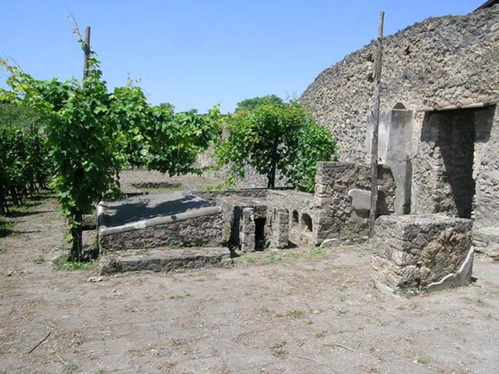 I.20.1 Pompeii. June 2005. Looking west towards triclinium. Photo courtesy of Nicolas Monteix.