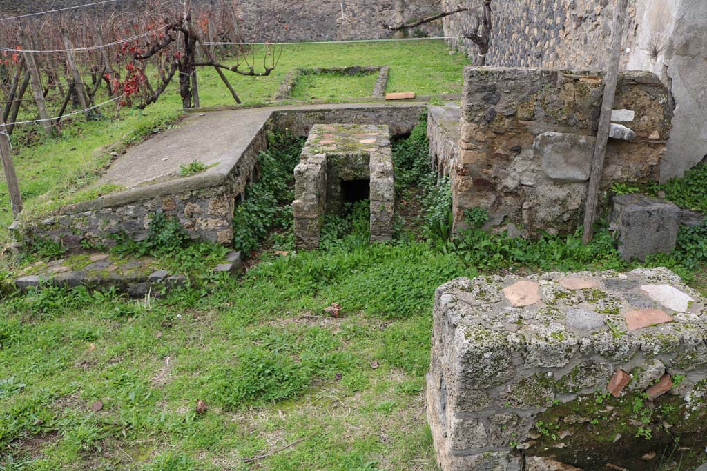 I.20.1 Pompeii. December 2018. Looking west towards triclinium. Photo courtesy of Aude Durand.