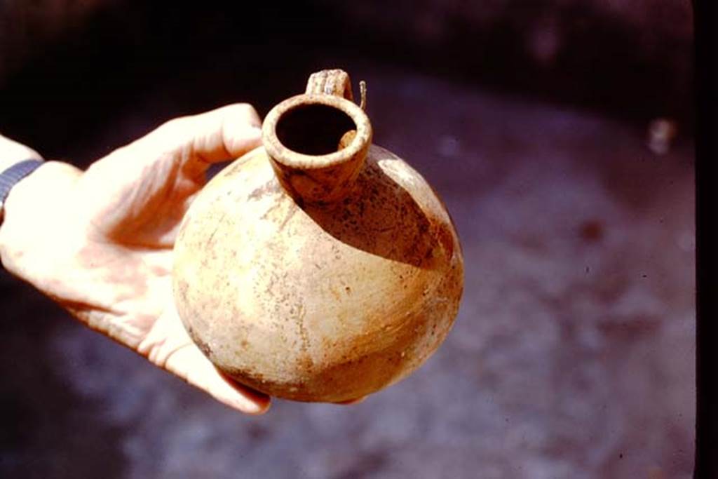 I.20.5 Pompeii. 1973. Object found. Photo by Stanley A. Jashemski. 
Source: The Wilhelmina and Stanley A. Jashemski archive in the University of Maryland Library, Special Collections (See collection page) and made available under the Creative Commons Attribution-Non Commercial License v.4. See Licence and use details. J73f0276
See Cronache Pompeiane 1, 1975: Jashemski, W. The gardens of Pompeii, (p.69-71).
