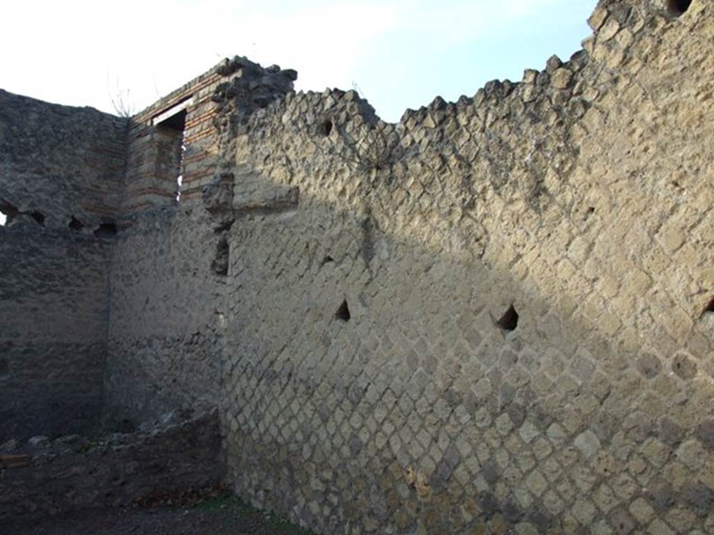 II.1.7 Pompeii. December 2007. North wall of rear room.