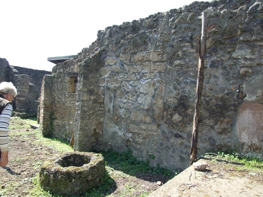 II.1.9 Pompeii. March 2009. Garden well on south side of triclinium in garden area.