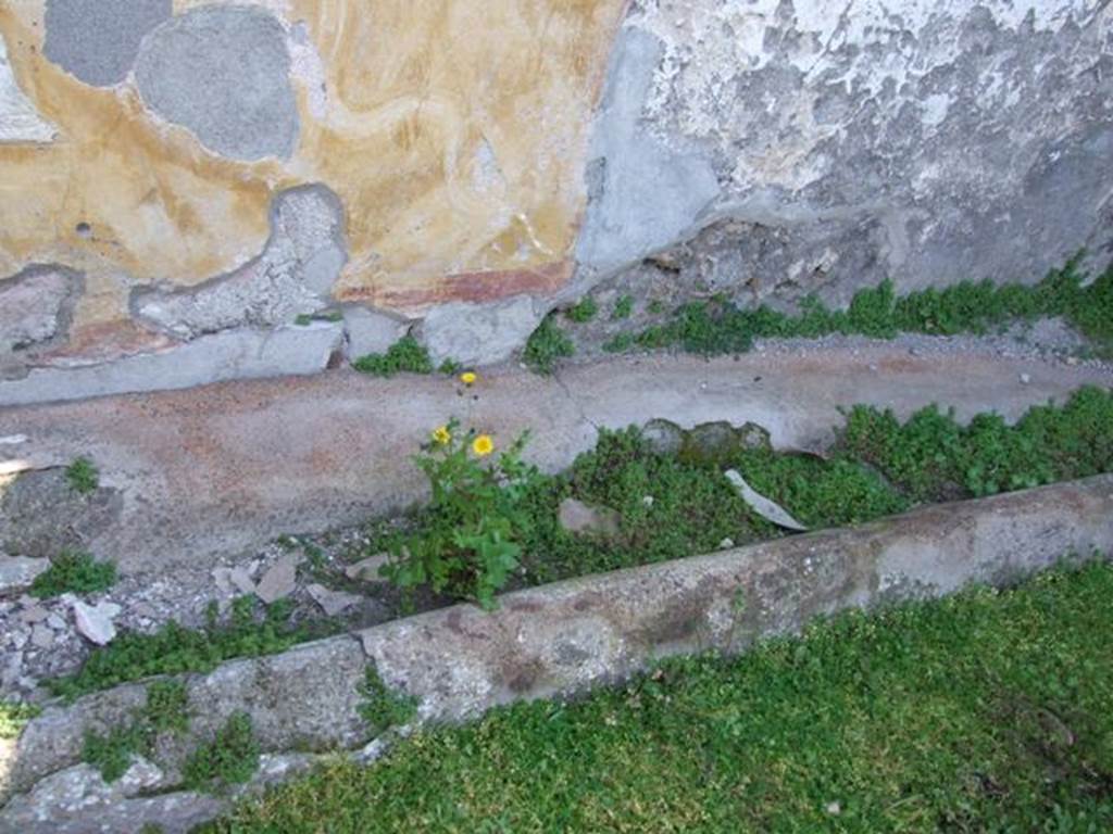 II.1.9 Pompeii.  March 2009.  Gutter along the east edge of the courtyard garden.