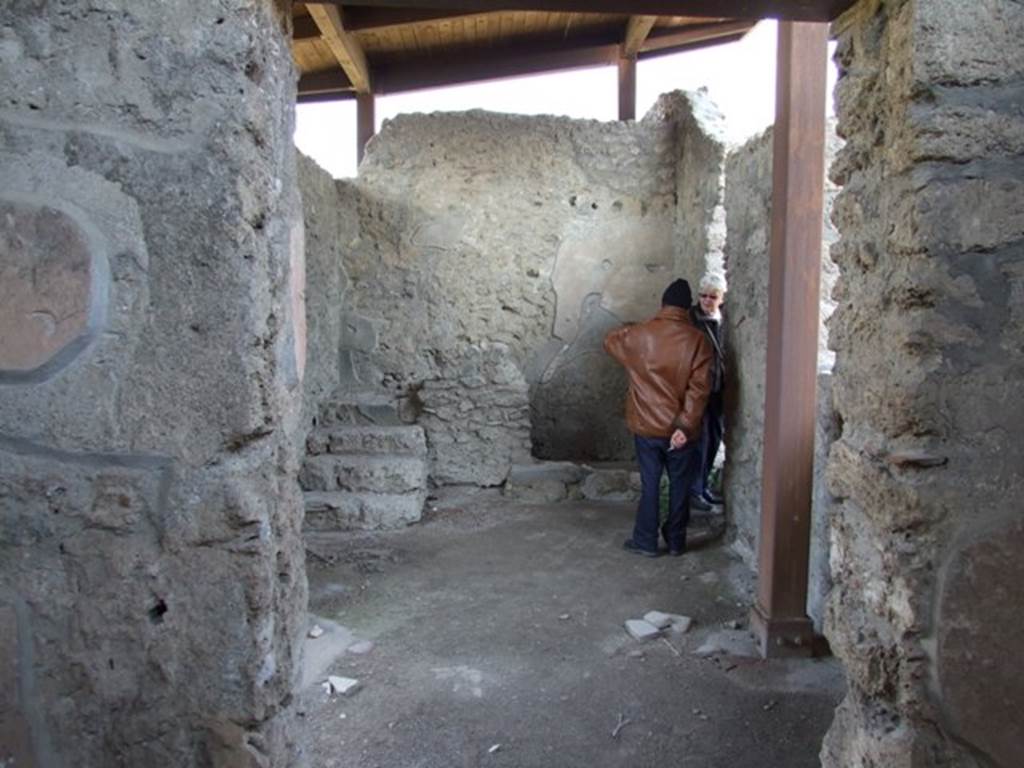 II.1.9 Pompeii.  March 2009.  Room 1.  Entrance room.  Looking north from Room 2. 