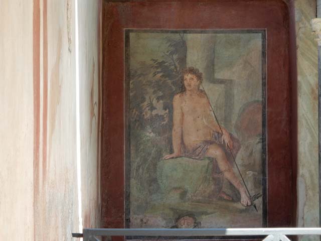 II.2.2 Pompeii. May 2016. Room “k”, painting of Narcissus on east wall of summer dining room. Photo courtesy of Buzz Ferebee.
