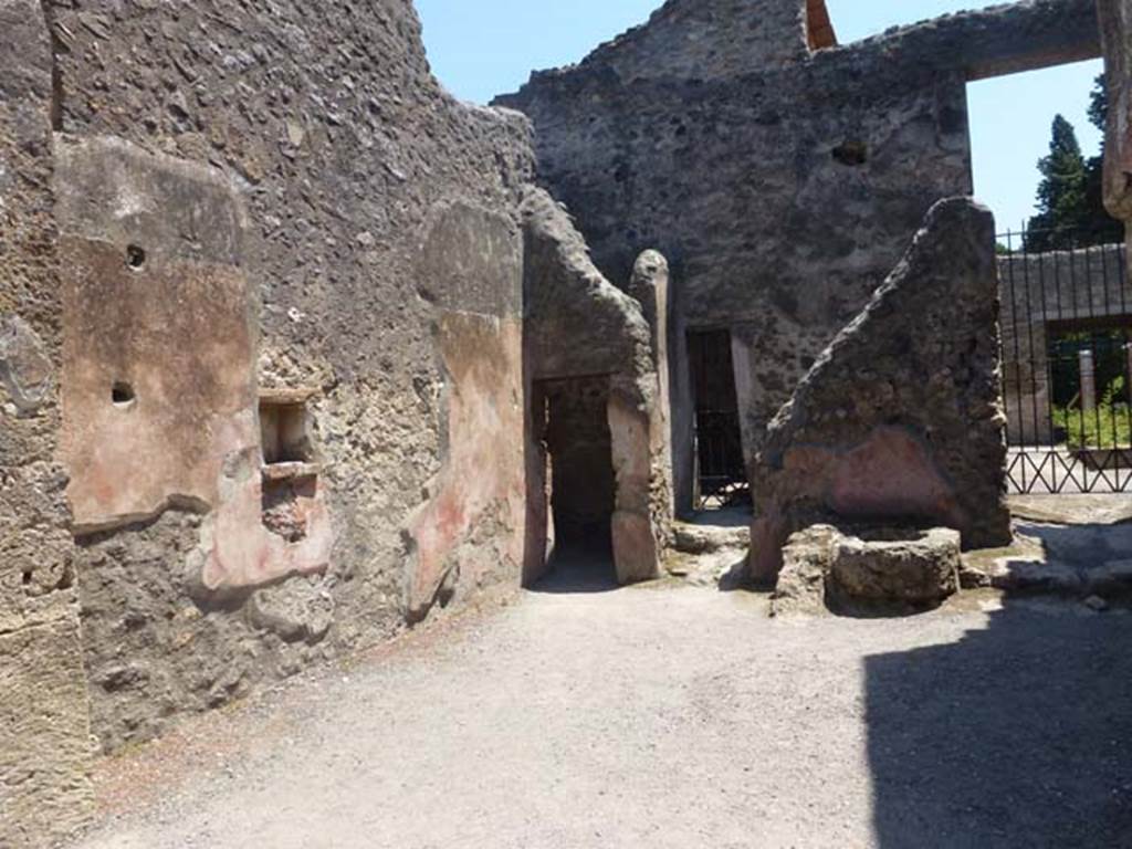 II.2.3 Pompeii. June 2012. 
Looking towards south-east corner of bar-room and doorway to small cubiculum. Photo courtesy of Michael Binns.

