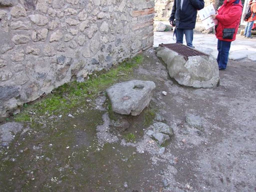 Opposite side of roadway outside II.2.6.  Remains of gatepost or support?  December 2007.