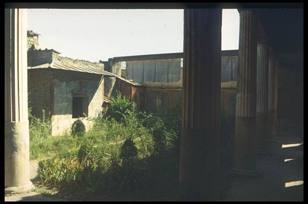 II.3.3  Pompeii.  Room 11, West Portico.  Looking south east towards rear garden wall.  Photographed 1970-79 by Günther Einhorn, picture courtesy of his son Ralf Einhorn.