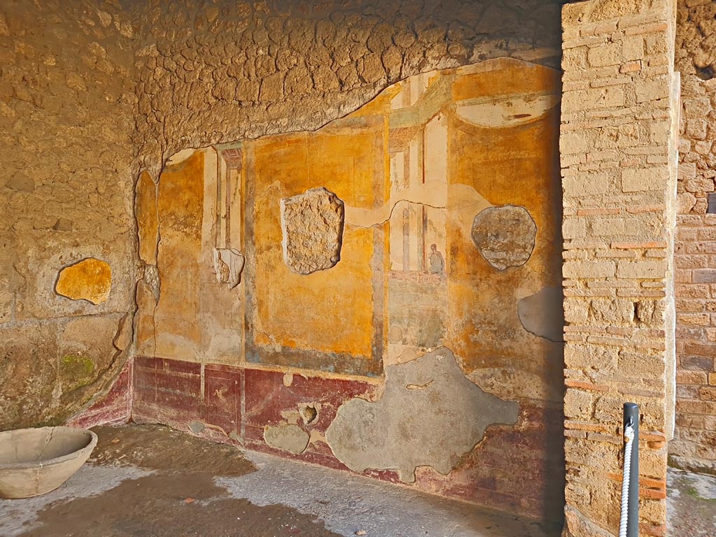 II.3.3 Pompeii. March 2024. Room 9, south wall of oecus. Photo courtesy of Giuseppe Ciaramella.