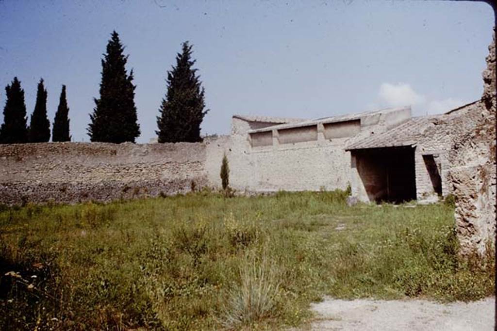 II.3.6  Pompeii. 1964. Looking north-west. Photo by Stanley A. Jashemski.
Source: The Wilhelmina and Stanley A. Jashemski archive in the University of Maryland Library, Special Collections (See collection page) and made available under the Creative Commons Attribution-Non Commercial License v.4. See Licence and use details.
J64f1123
