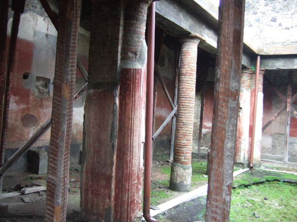 II.4.6 Pompeii. December 2006.   View looking south from entrance across the east Baths Portico