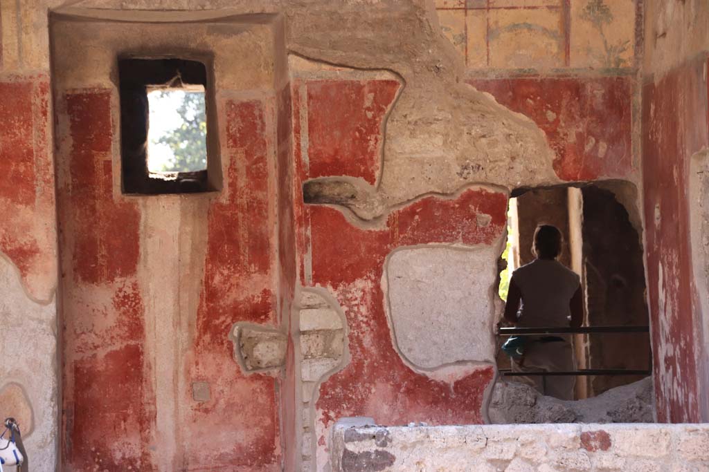 II.4.6 Pompeii. September 2019. Looking towards south wall in south-west corner of portico. Photo courtesy of Klaus Heese.