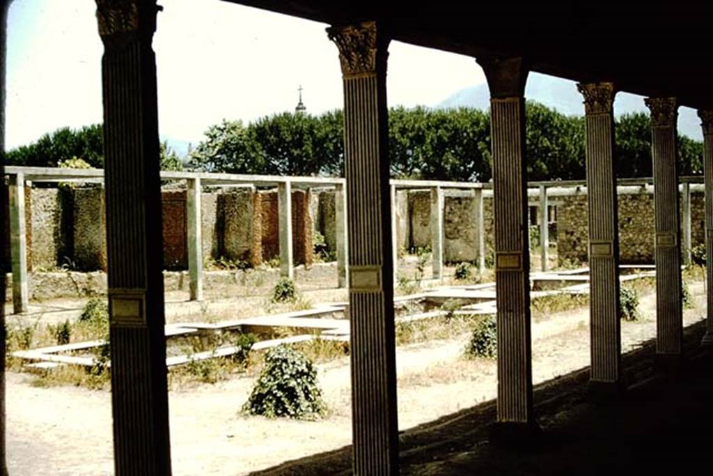 II.4.6 Pompeii. 1957. Looking south-east across garden area, from portico. Photo by Stanley A. Jashemski.
Source: The Wilhelmina and Stanley A. Jashemski archive in the University of Maryland Library, Special Collections (See collection page) and made available under the Creative Commons Attribution-Non Commercial License v.4. See Licence and use details.
J57f0112
