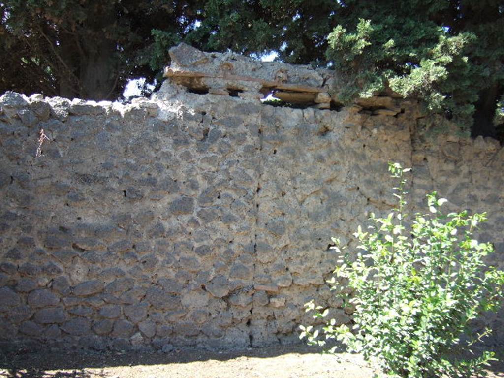 II.4.8 Pompeii. September 2005. Possible blocked door in wall between II.4.8 and II.4.9.   