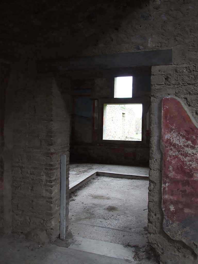 II.4.10 Pompeii. December 2006. Doorway to biclinium, looking east.